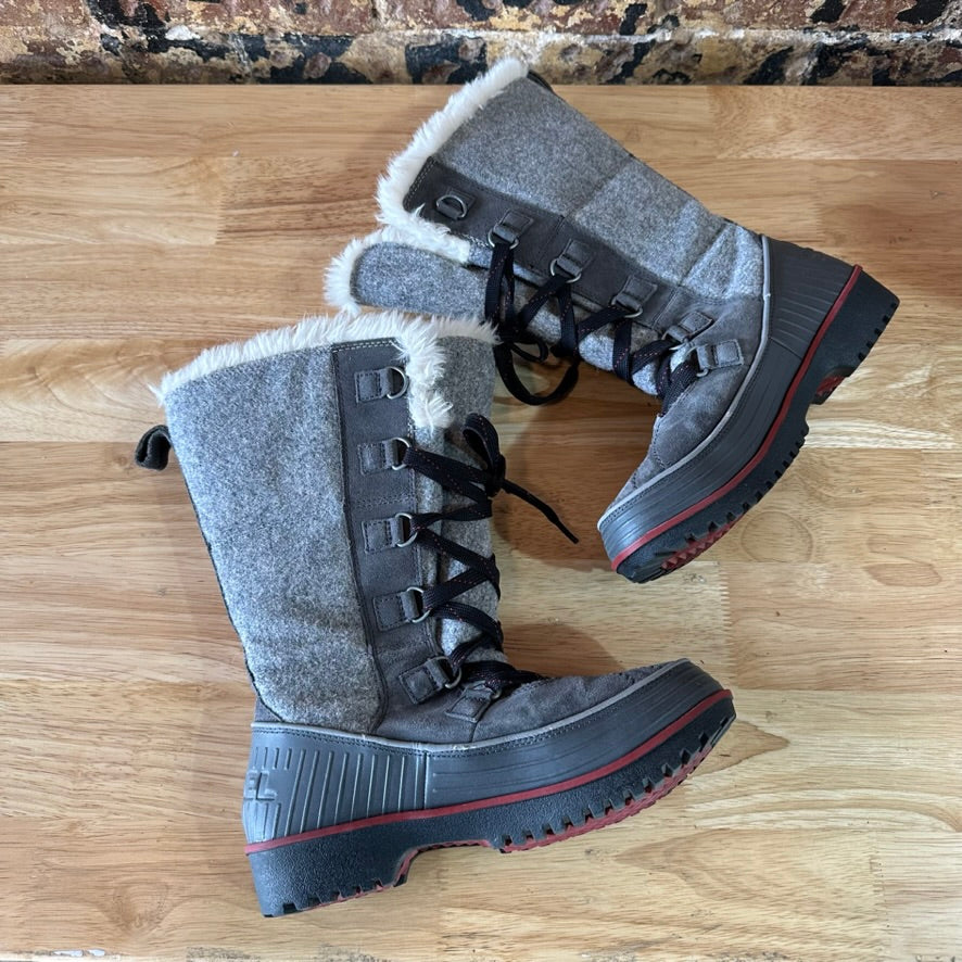 Sorel Tivoli High ll Snow Boots Woman's&nbsp; 7.5 Suede Felt Winter Boot Grey
