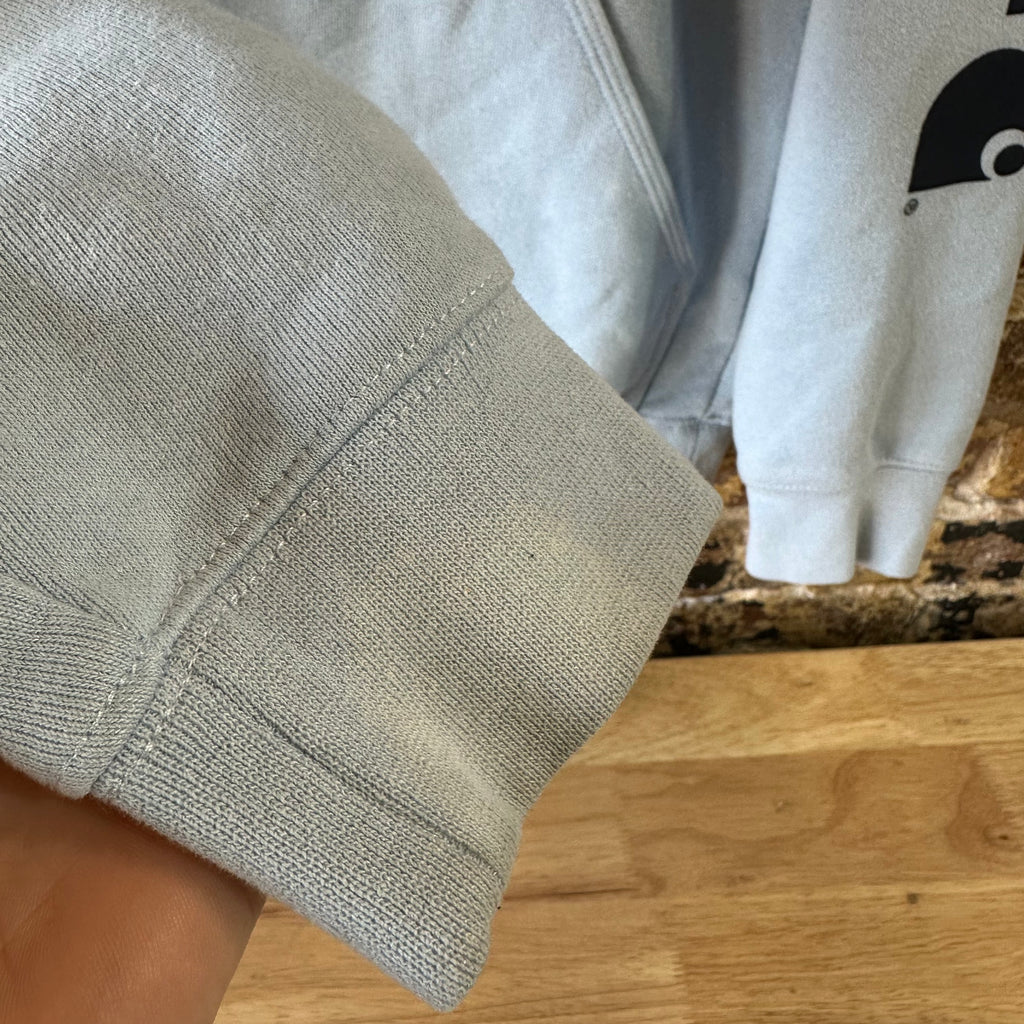 Carhartt Men's Small Sleeve Logo Hoodie Loose Fit Workwear Blue K288