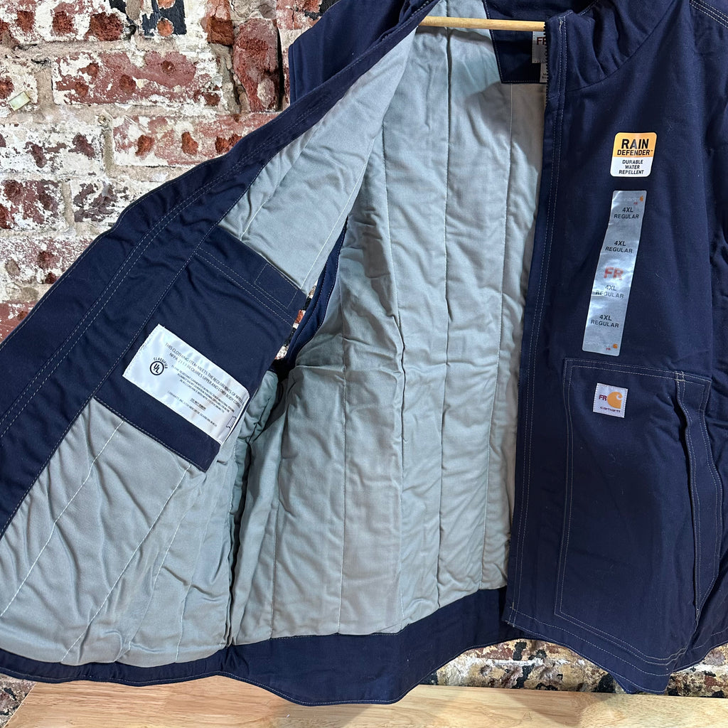 Carhartt FR Vest Mens 4XL Blue Quick Duck Insulated Workwear Cat 3
