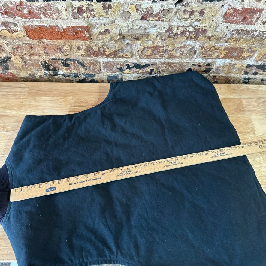 Carhartt Canvas Vest V01 BLK Men's Size 2XL Full Zip Black