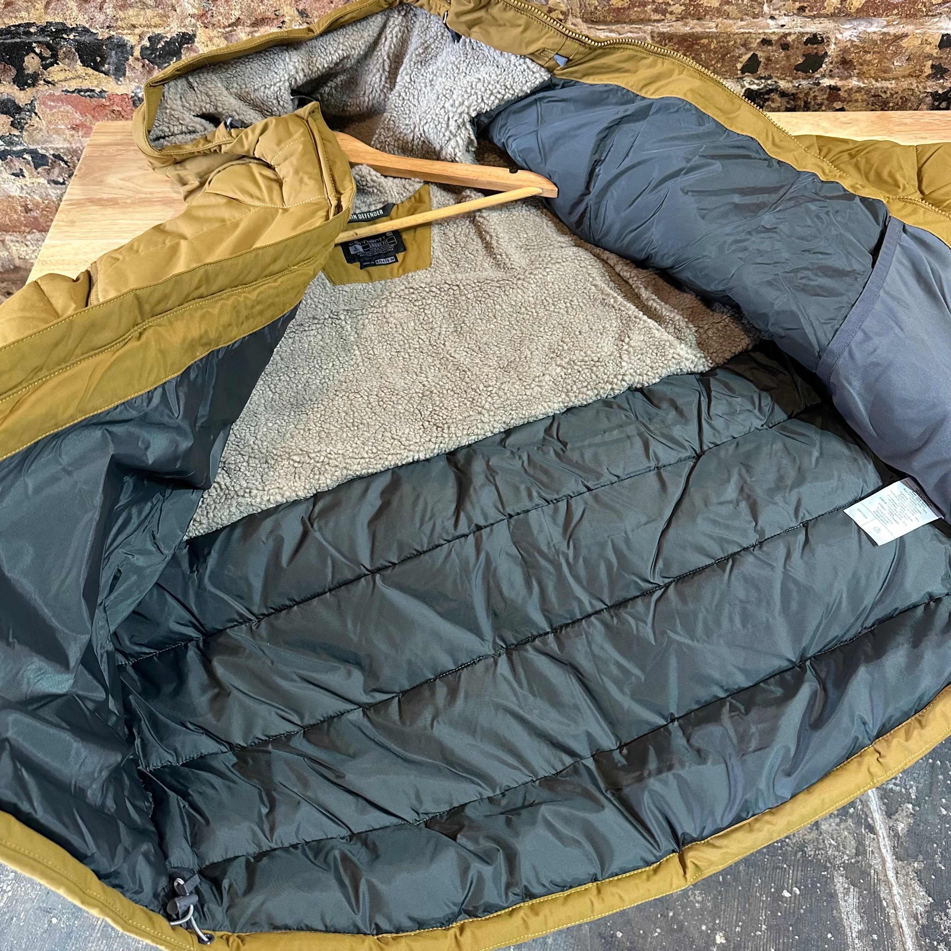 Carhartt Montana Jacket Mens Large Tall LT Rain Defender Oak brown NEW