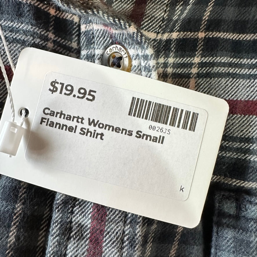Carhartt Womens Small Button Up Flannel Shirt