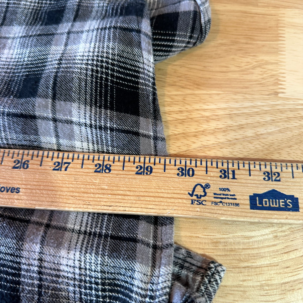 Wrangler Wrancher Flannel Shirt Mens XLT Pearl Snap Button Long Sleeve Plaid