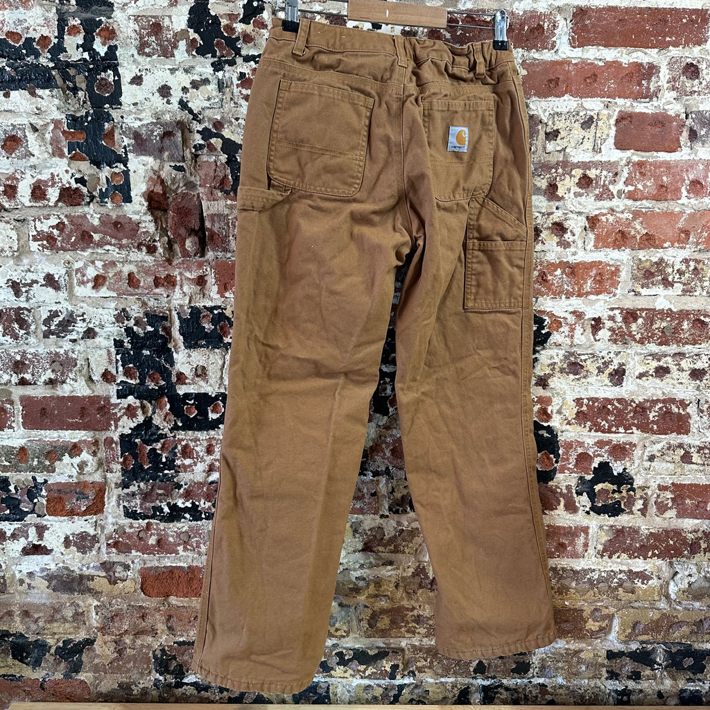 Carhartt Flannel Lined Brown Pants Boys 14