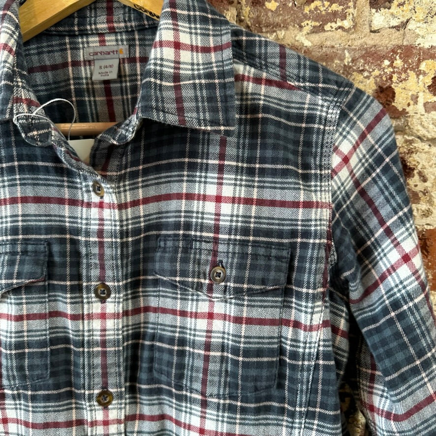 Carhartt Womens Small Button Up Flannel Shirt