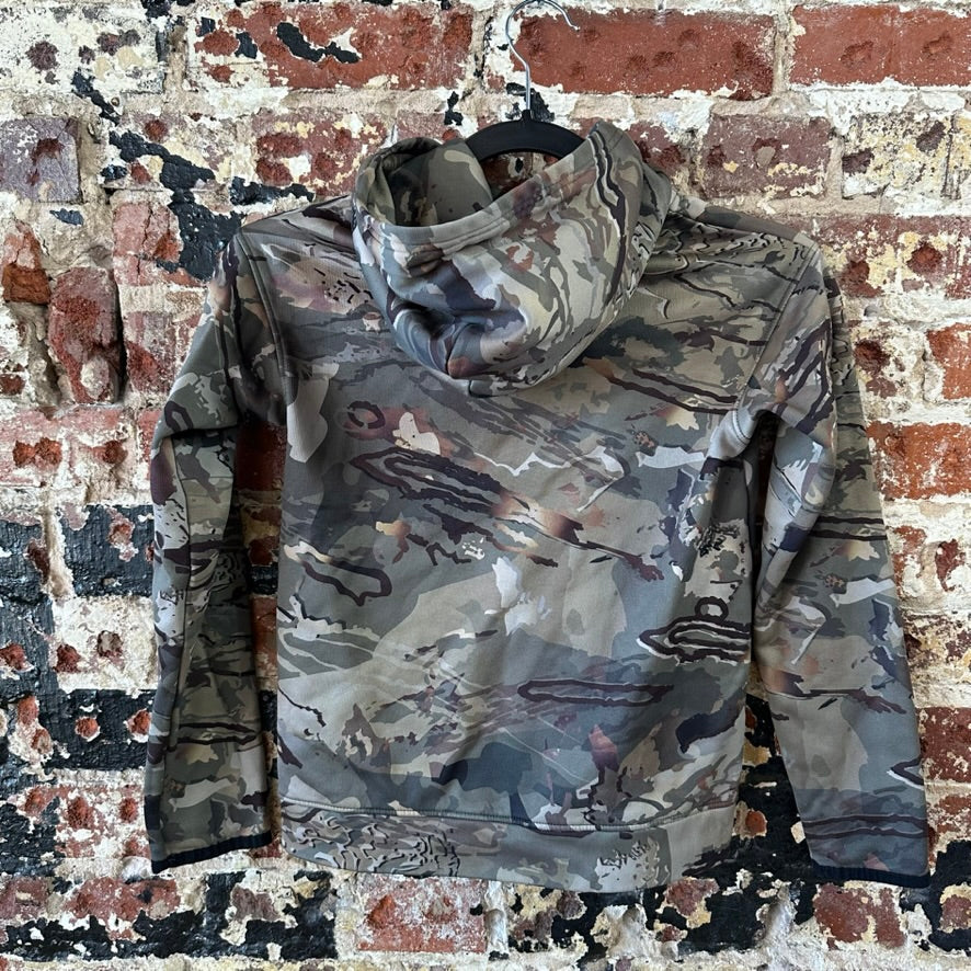 Under Armour Hoodie Youth Medium Camo Fleece Pullover Sweatshirt