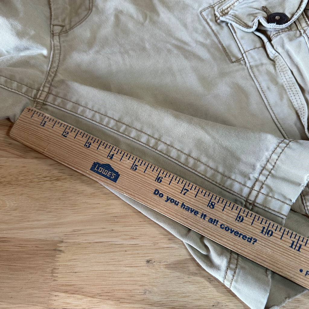 American Eagle Outfitters Classic Cargo Shorts Mens 34 Tan 10.5" inseam