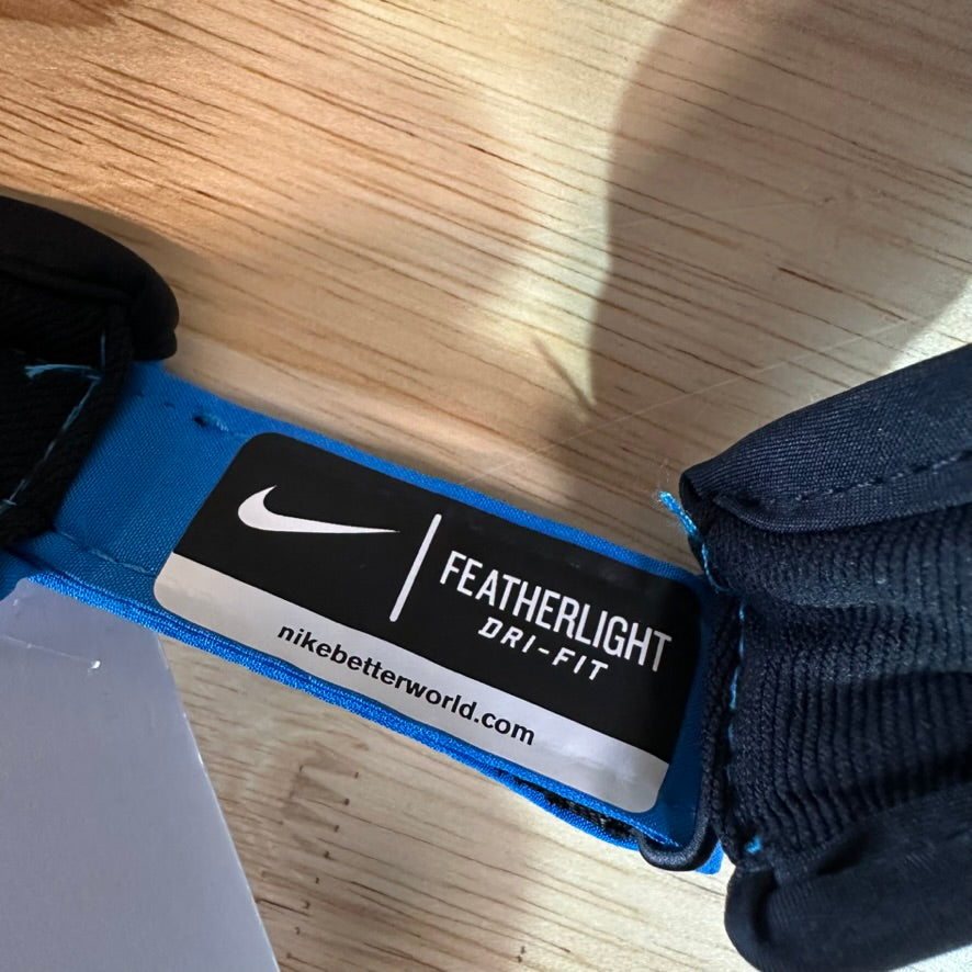 Nike Dri-Fit Featherlight Dri-Fit Blue Visor Hat Strapback OSFM Swoosh
