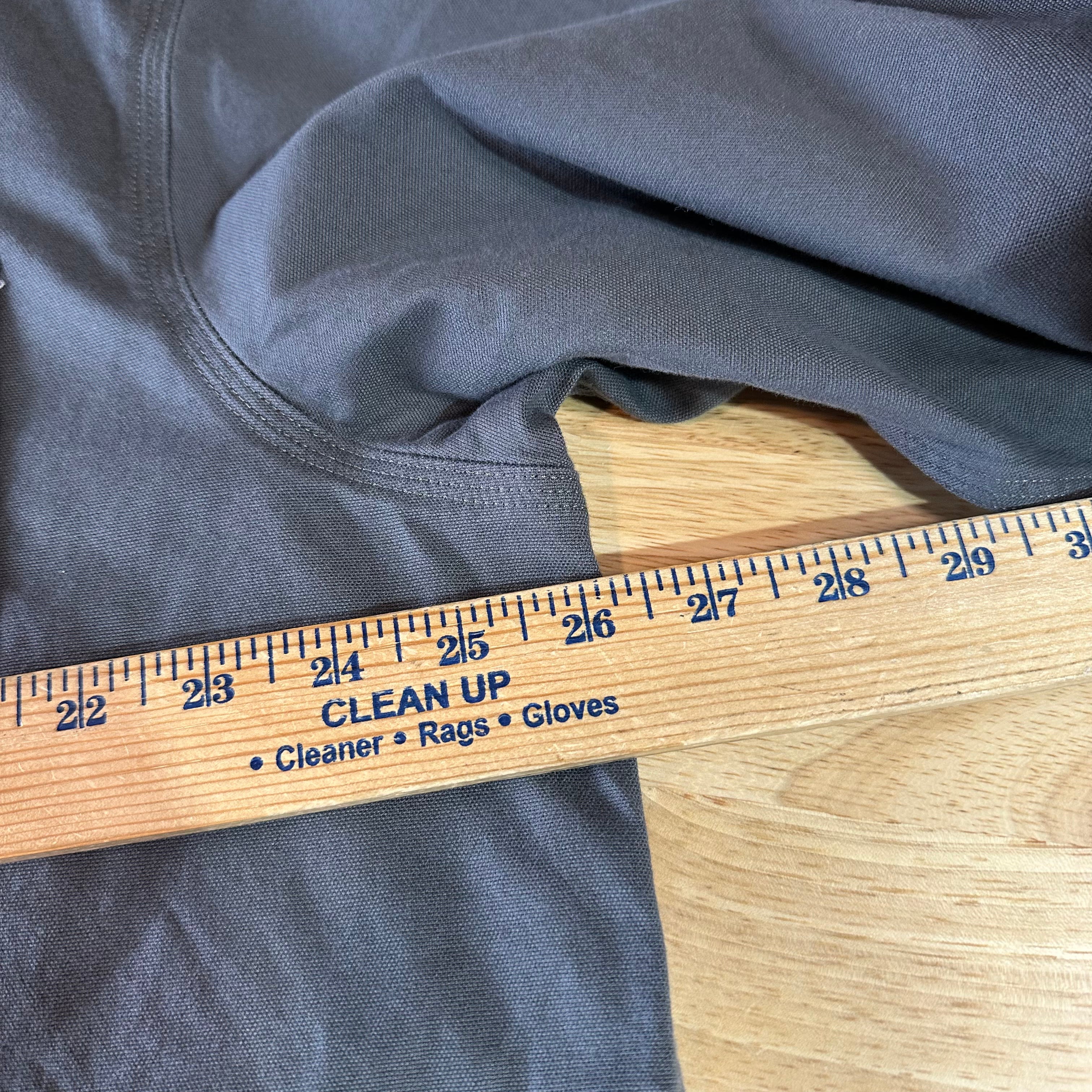 Carhartt shirt button up Long Sleeve Work Shirt Gray Casual trade mens XL