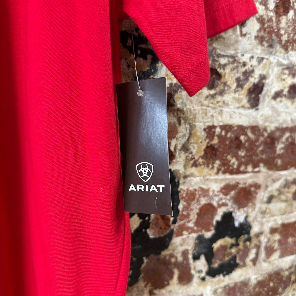 Ariat Short Sleeve Red T-Shirt Boys XL NEW