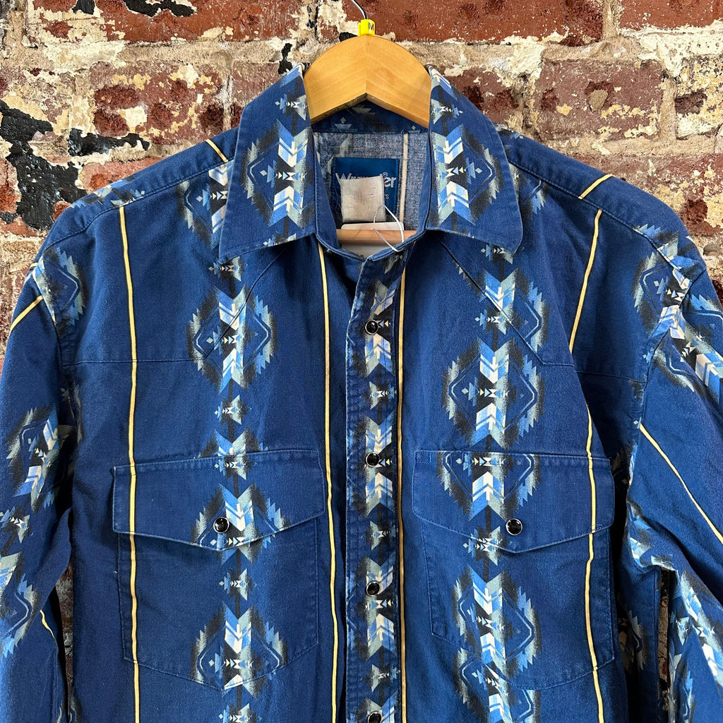 VTG Wrangler Mens Medium Aztec Western Shirt