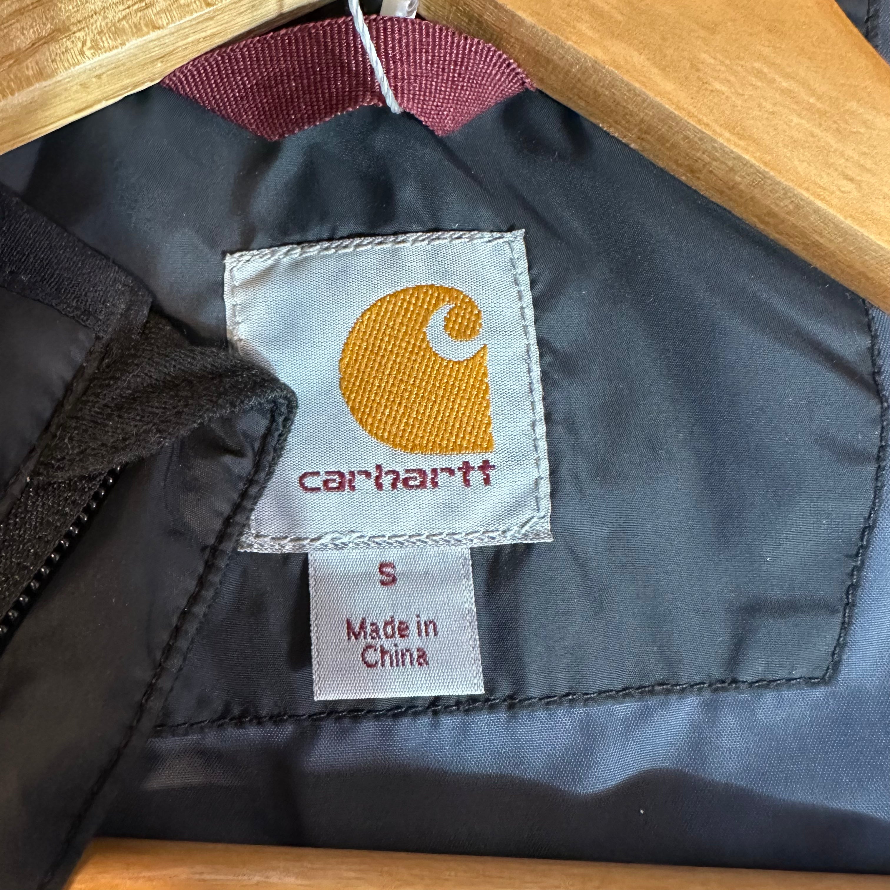 Carhartt Mens Small Rain Defender Black Jacket