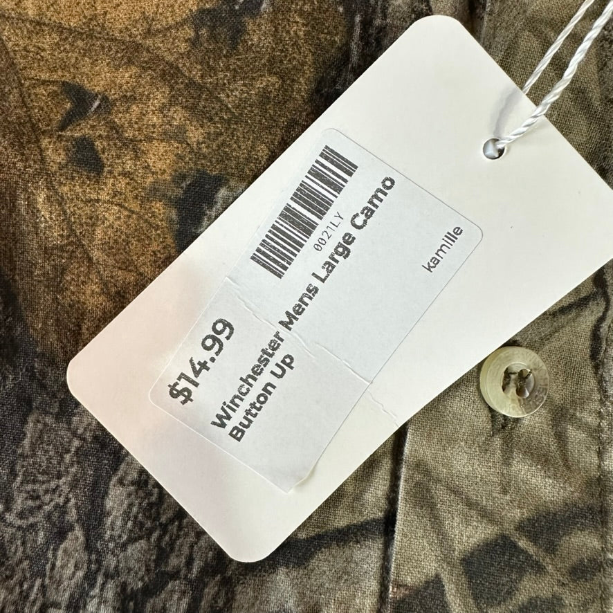 Winchester Mens Large Button Up Camo Shirt