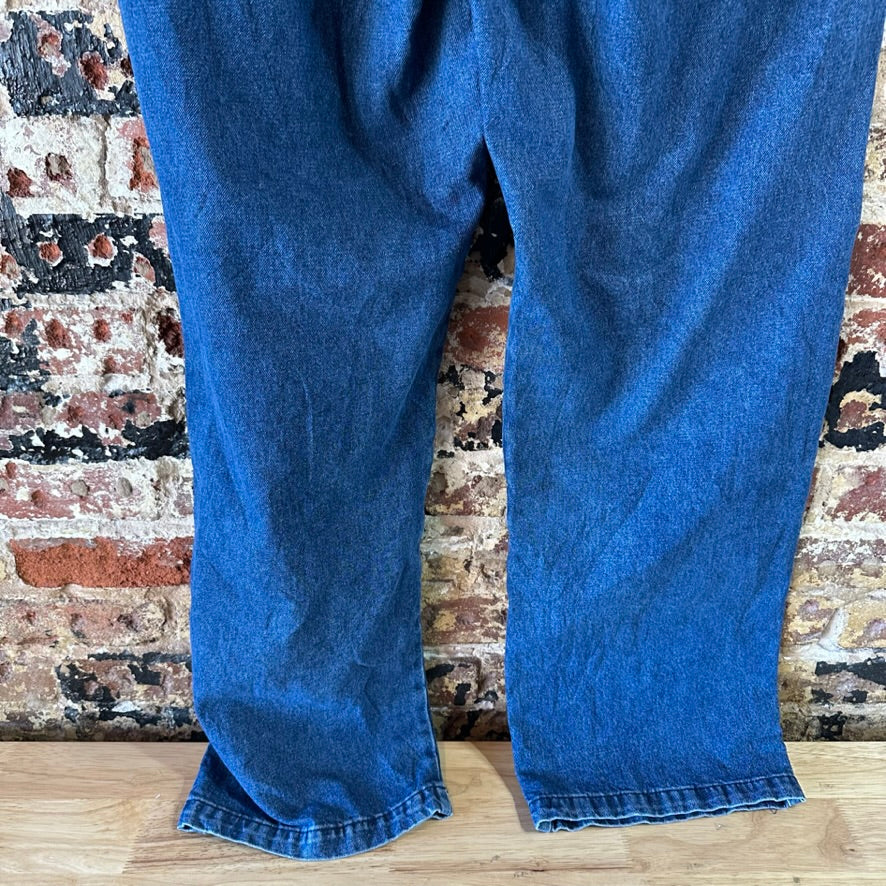 Dickies Mens Double Knee Blue Denim Jeans Utility Pants Grunge Work 36x32