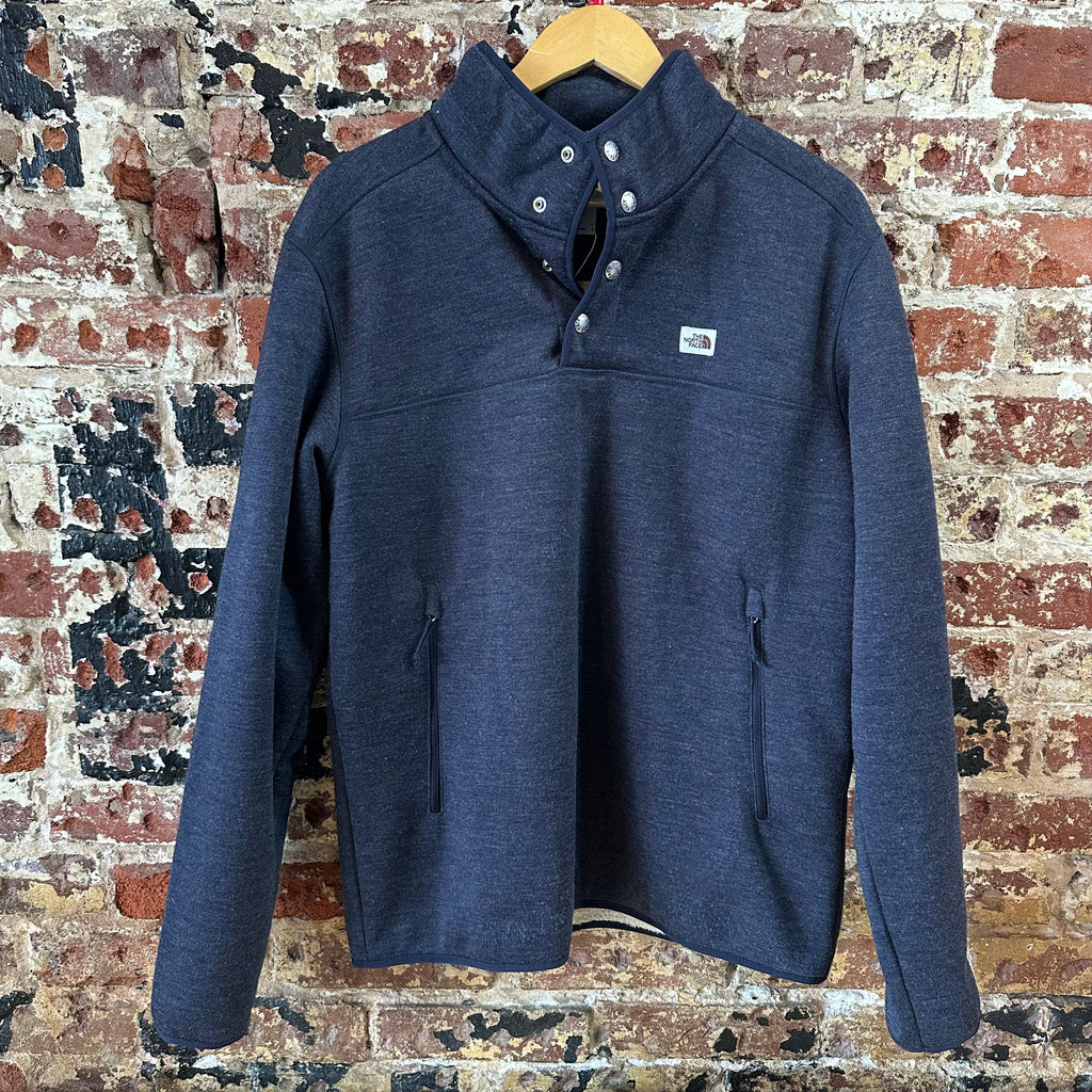North Face Men's Large 1/4 Snap Blue
