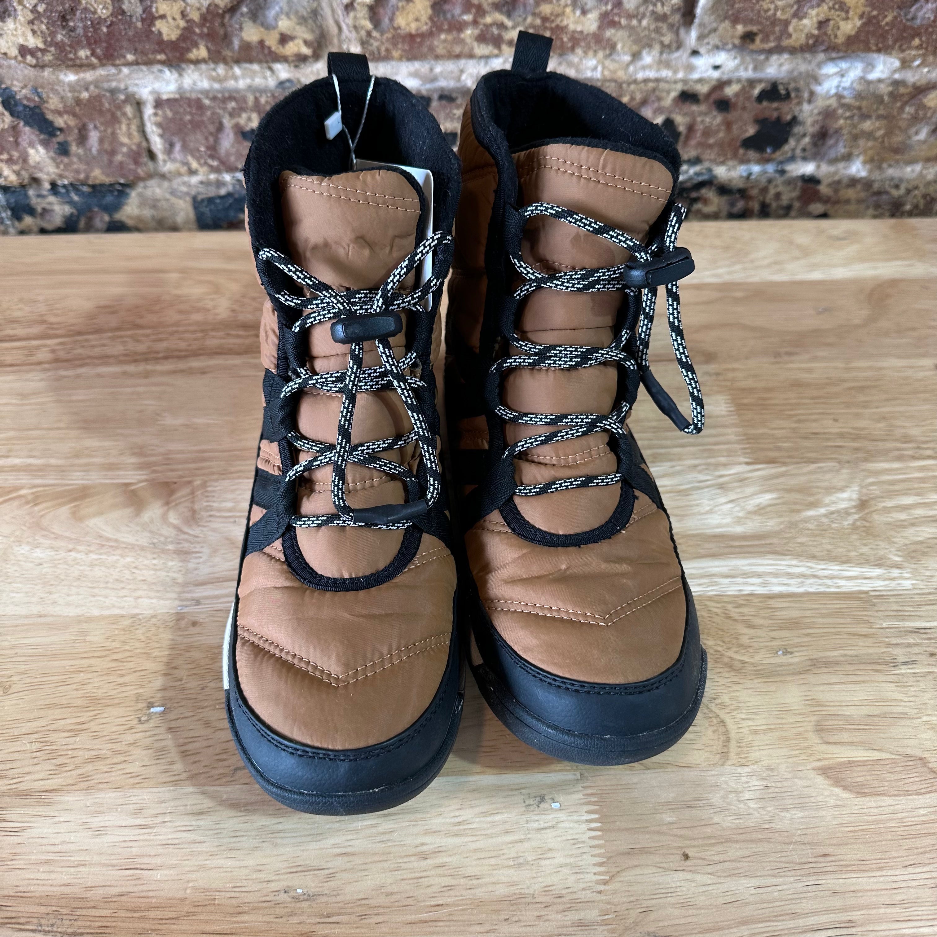 Sorel Whitney II Short Elastic Lace Winter Boots Waterproof Elk Womens 5 Brown