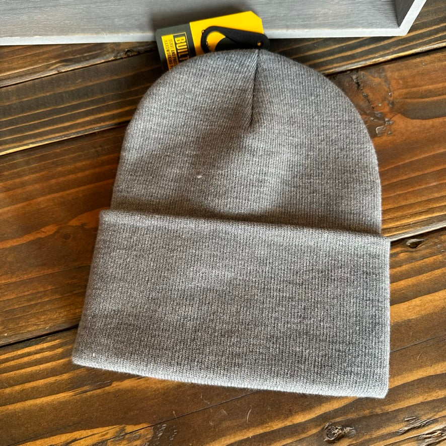 Carhartt A18 Rib Knit Cuffed Beanie Gray w/ green patch NEW Hat One size