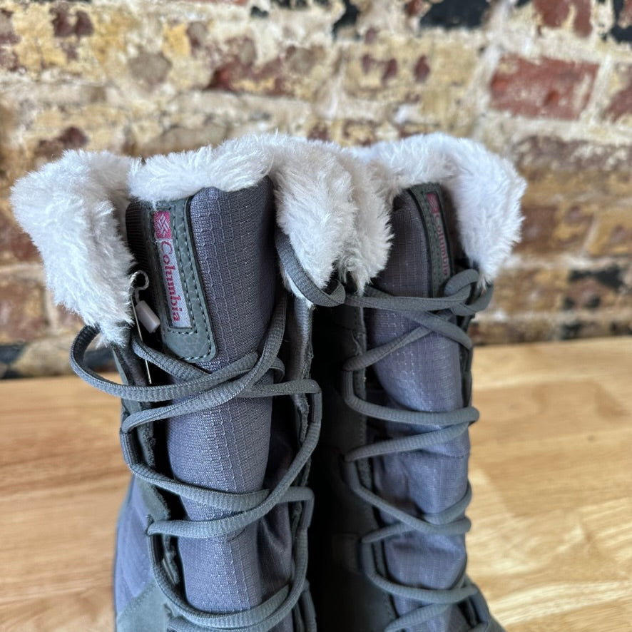 Columbia Boots Womens Size 8.5 Gray Snow Ice Maiden II Waterproof