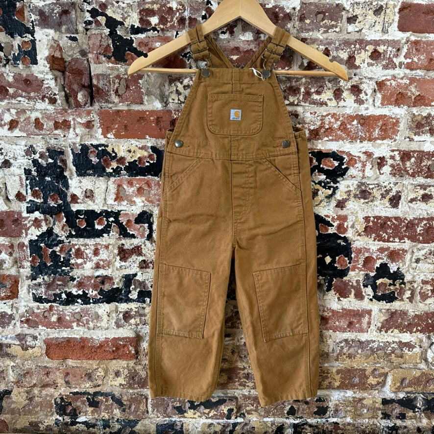 Carhartt Overalls Canvas Brown toddler boys Size 3T Bibs