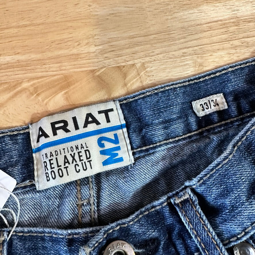 Ariat M2 Mens 33x36 Blue Jeans