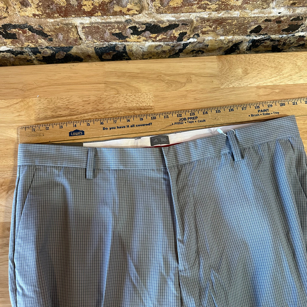 Adidas Golf Pants Men's 40x32 Gray Performance Chino Madi P Check NEW