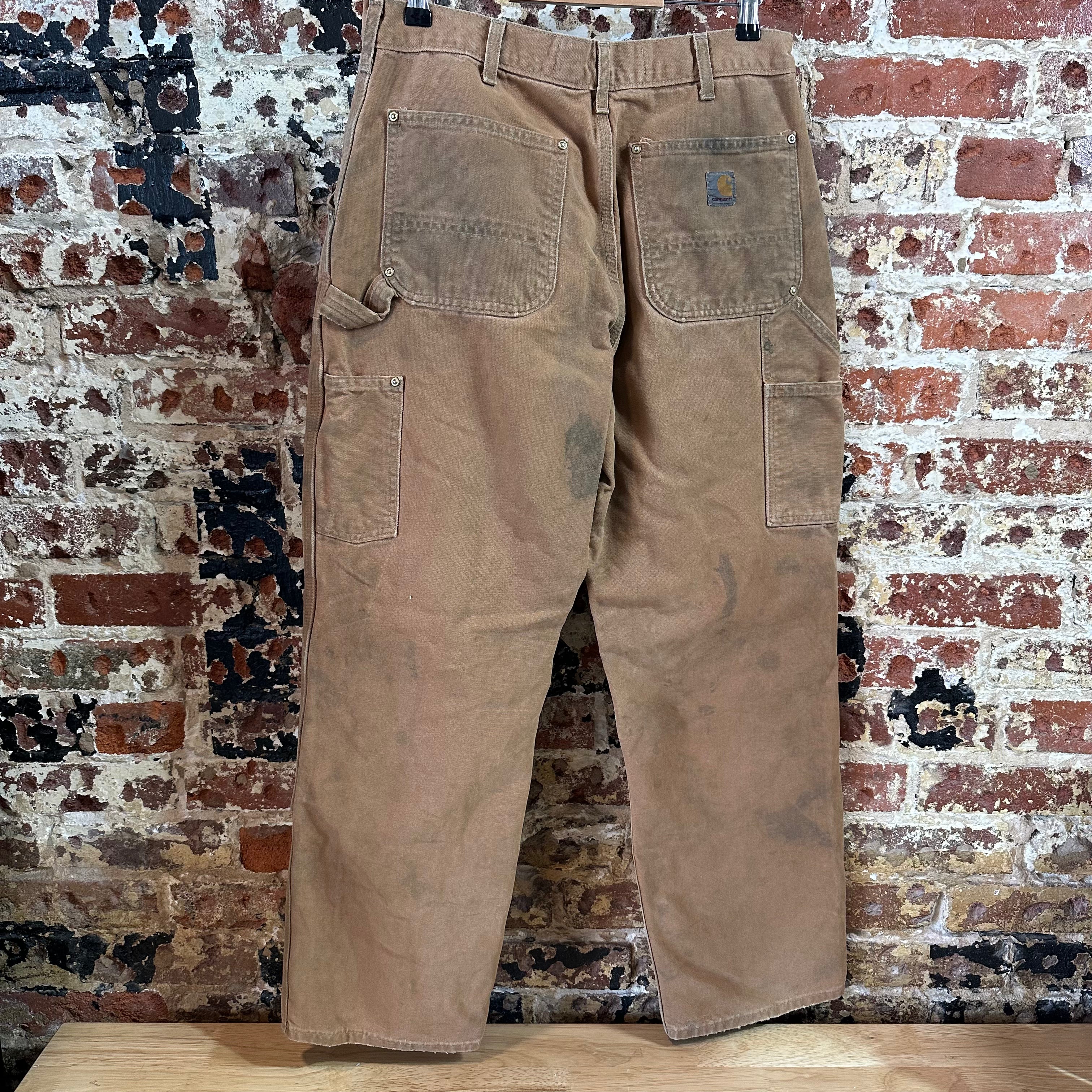 Carhartt B01 BRN Mens 34x30 Double Knee Pants