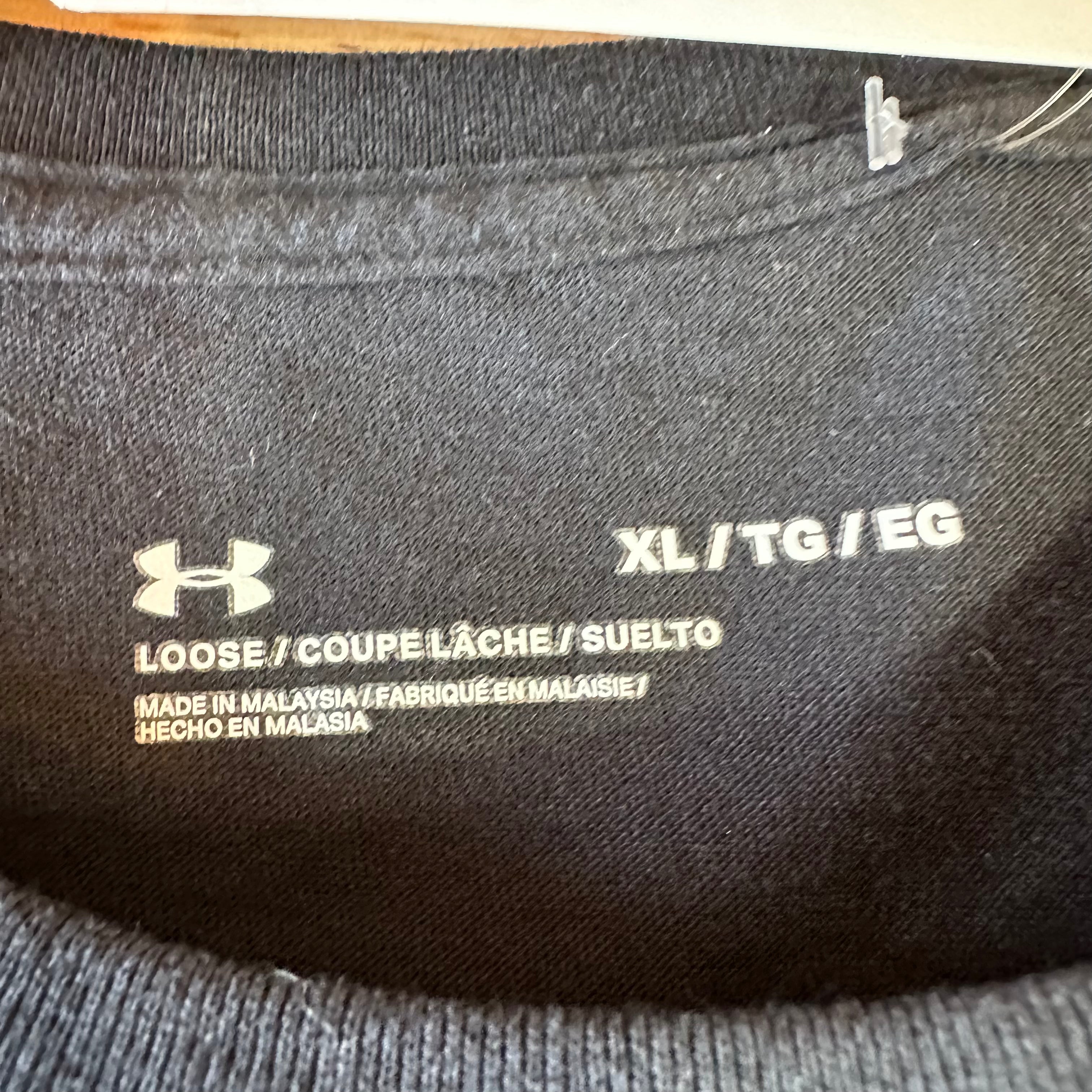 Under Armour Heatgear Mens XL Black Freedom Polyester Cotton Blend T-Shirt