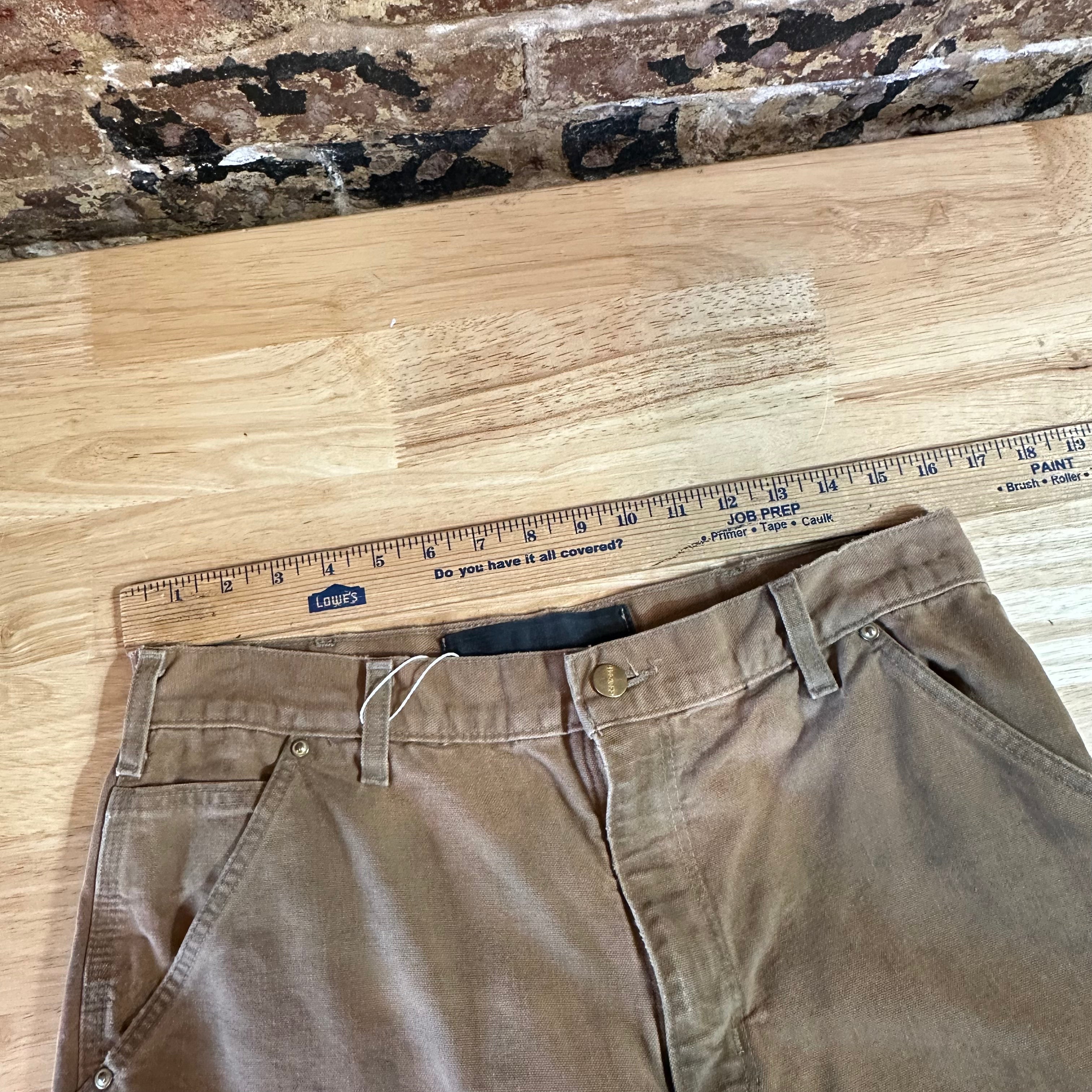 Carhartt B01 BRN Mens 34x30 Double Knee Pants