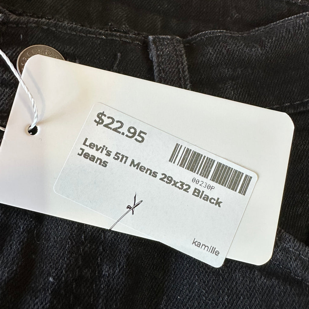 Levis Mens 511 Black Jeans 29x32 Slim Fit Modern Denim Levi's