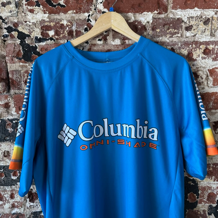 Columbia Mens 2XL Blue Bike Jersey