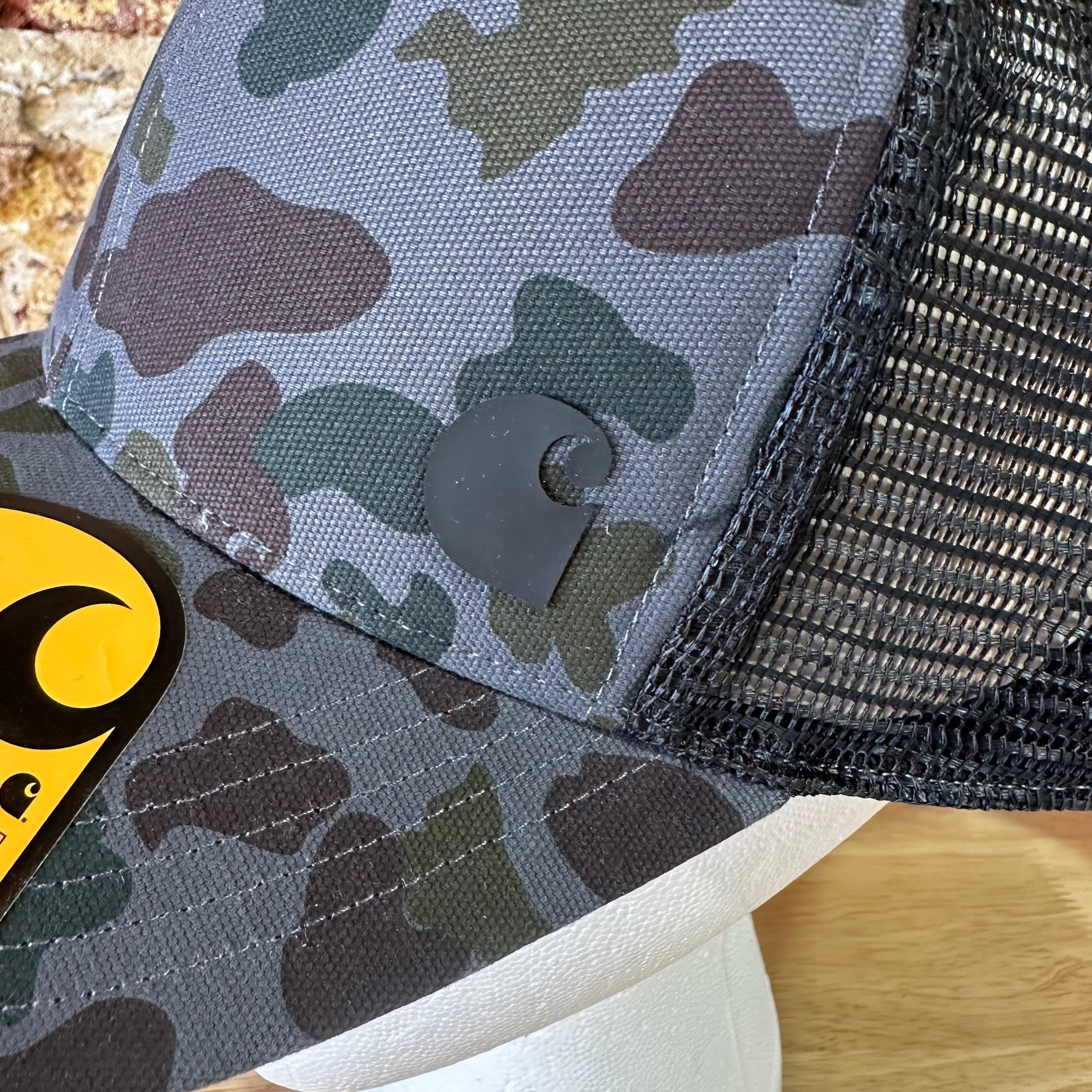 Carhartt Black gray Trucker Snap Mesh Back Hat hunting New