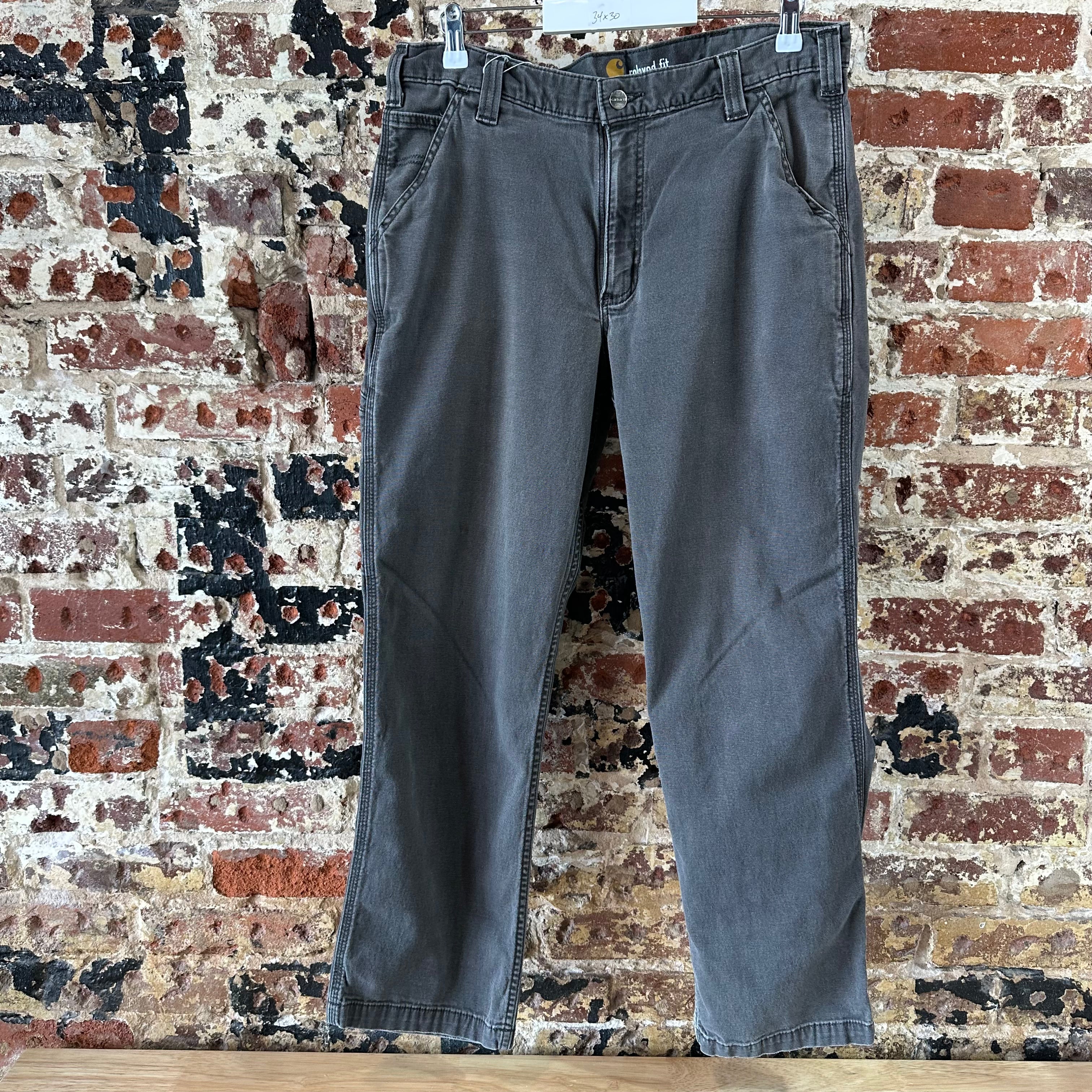 Carhartt Mens 34x30 Gray Pants