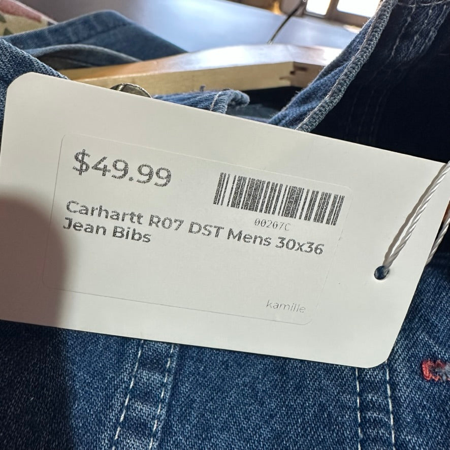 VTG Carhartt Mens 30x36 Jean Bibs NEW