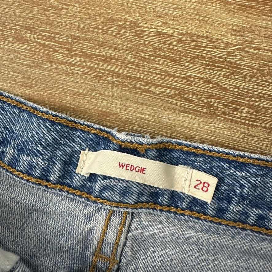 Levi's Cut Off Denim Blue Jean Shorts Womens 28 Distressed - 28x6"