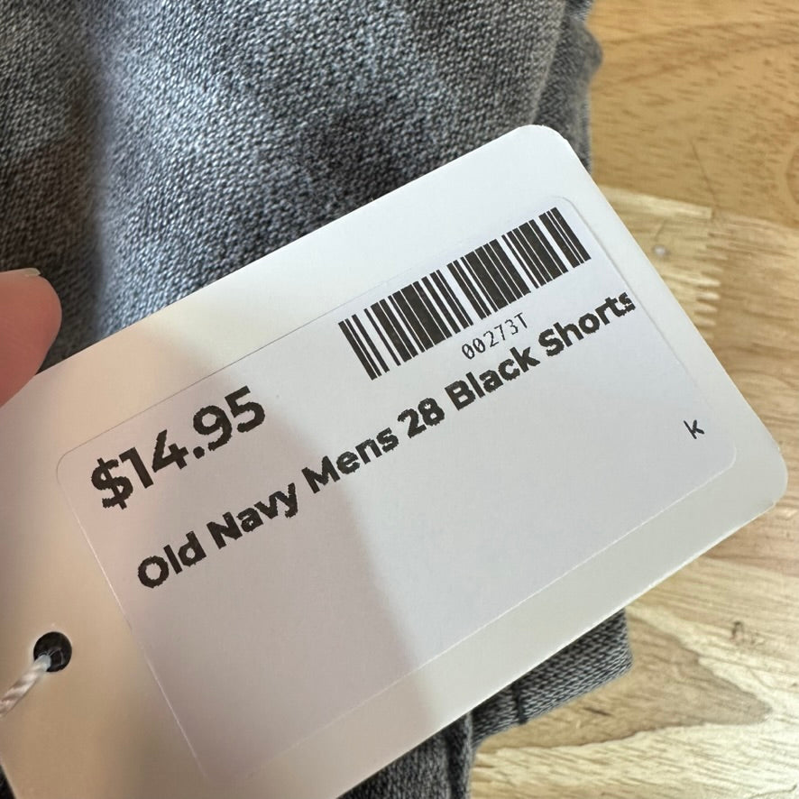 Old Navy Mens 28 Black/Gray Shorts
