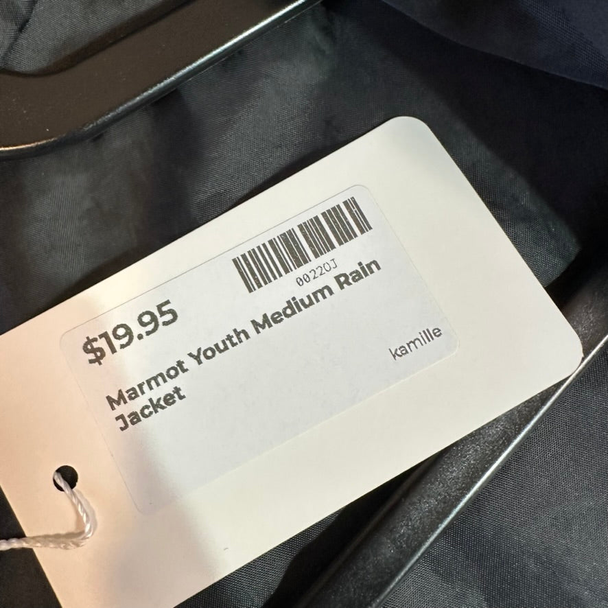 Marmot Boys Medium Black Rain Jacket
