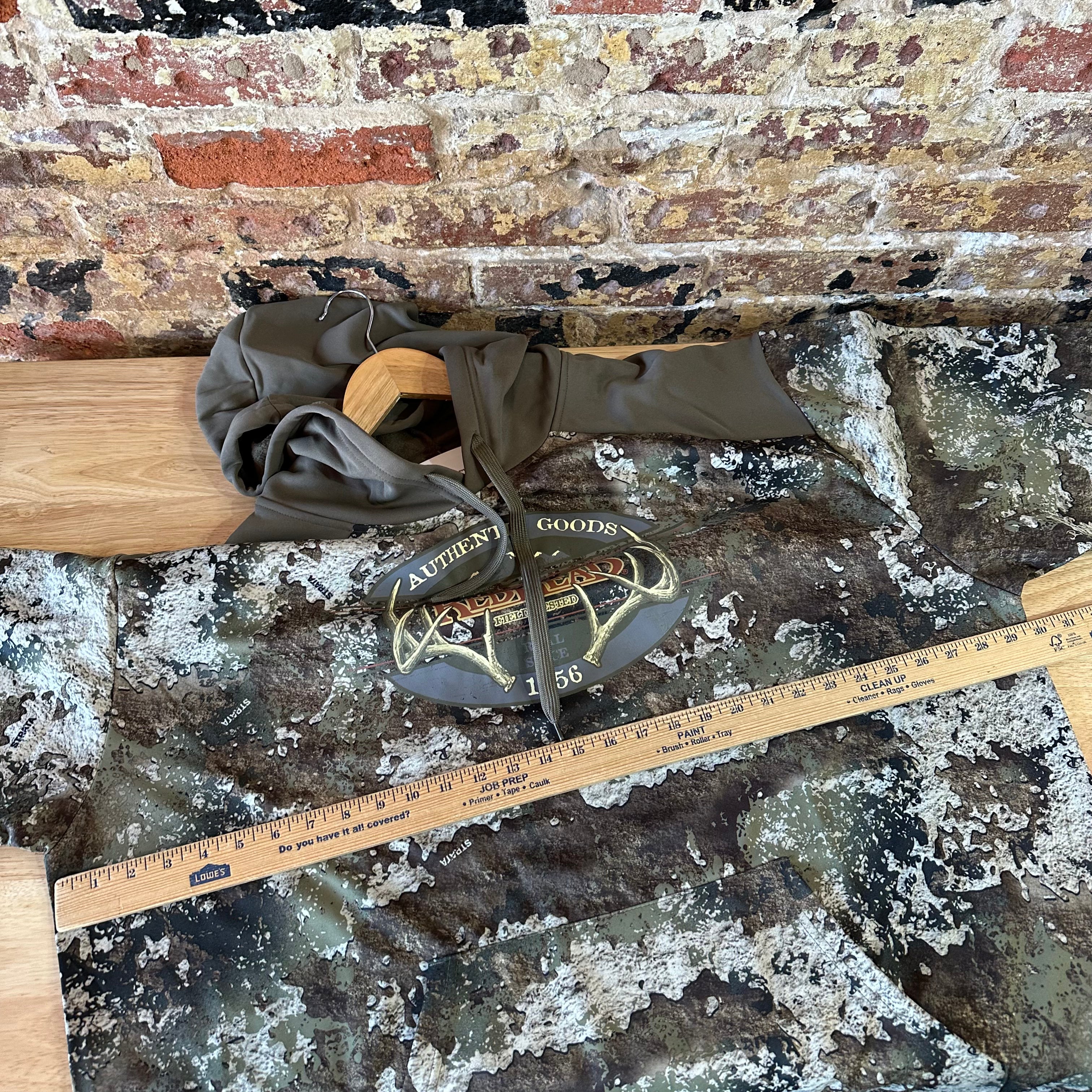 Red Head Outdoor Camo Deer Skull Hunting Pullover Hoodie Jacket Men’s Size 3XL