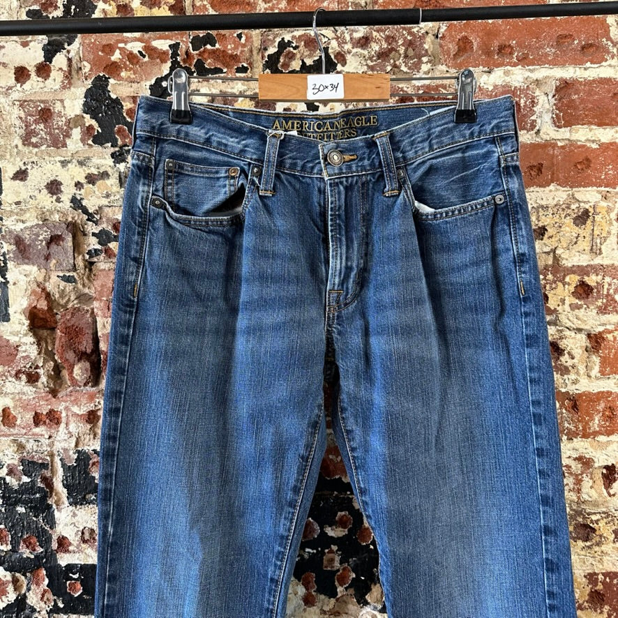 American Eagle Mens 30x34 Blue Jeans