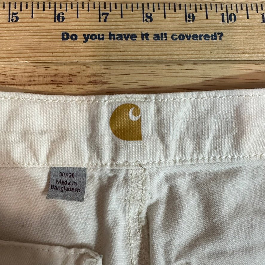 Carhartt Men’s Double Knee Workwear Pants 30x30 White Cream