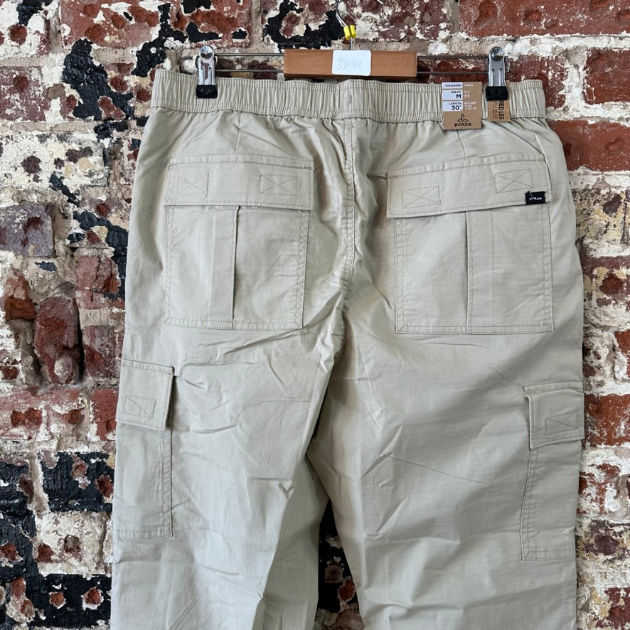 prAna Cargo Pants Mens Medium Tan Tapered Leg NEW NWT