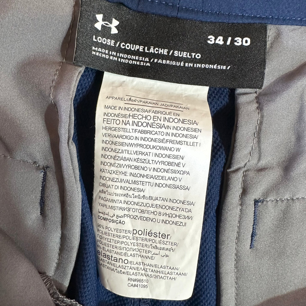 Under Armour Mens 34x30 Blue Pants