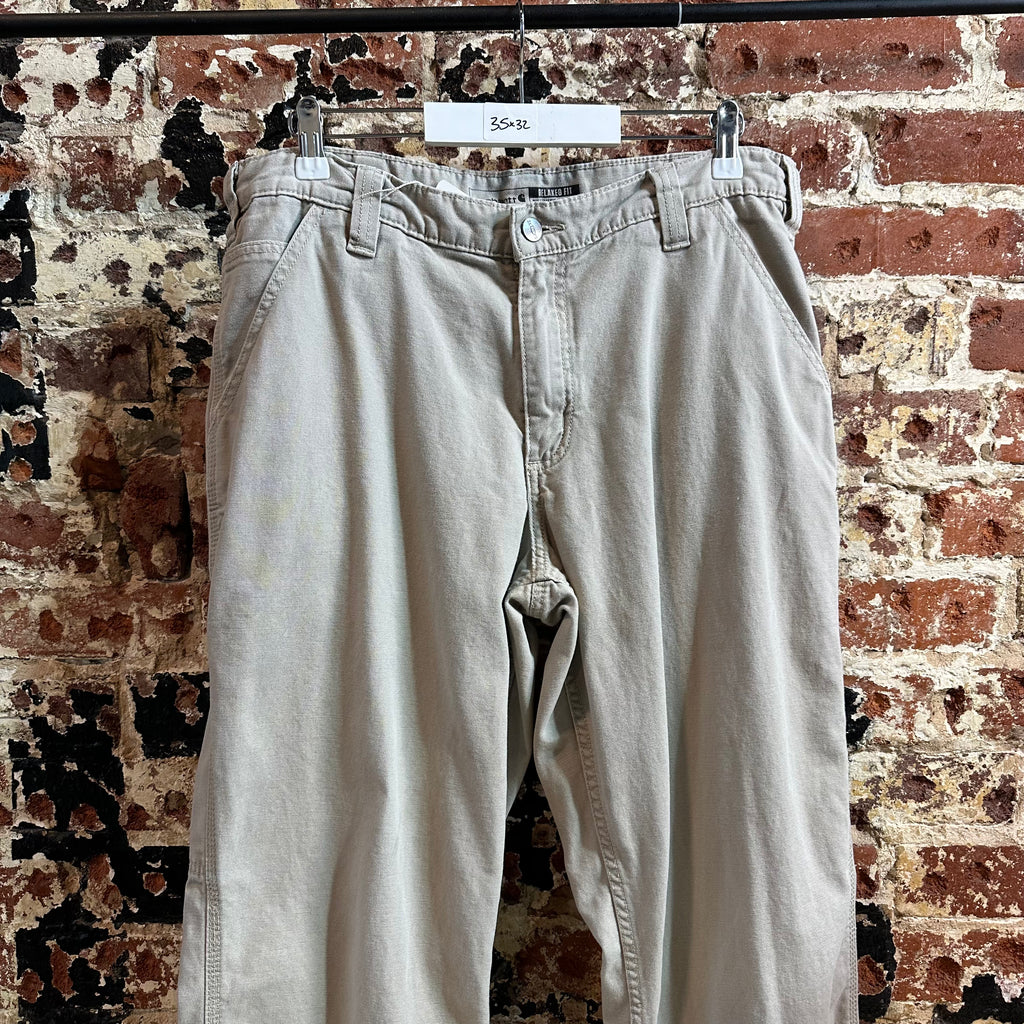 Carhartt Mens 35x32 Tan Pants