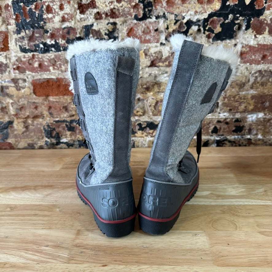 Sorel Tivoli High ll Snow Boots Woman's&nbsp; 7.5 Suede Felt Winter Boot Grey