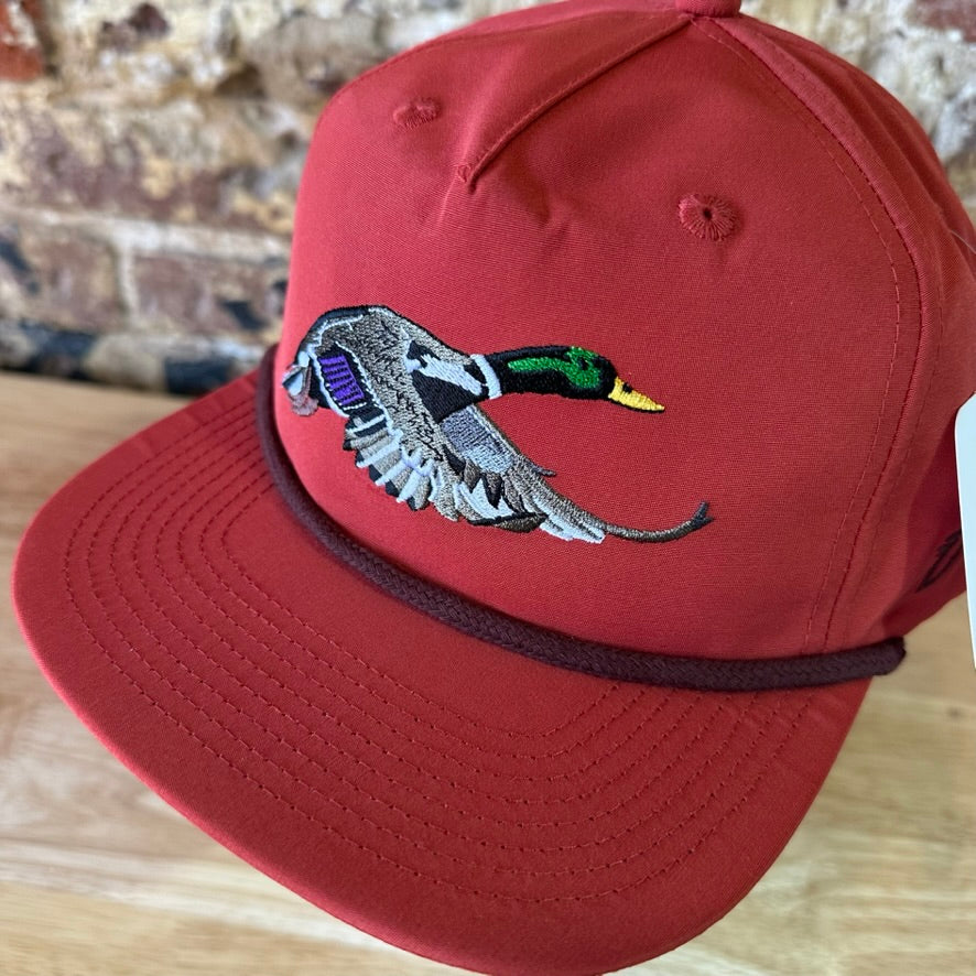 Duck Camp Mallard Hunting Rope Hat Snapback Embroidered Saltwater Fly Angler Cap