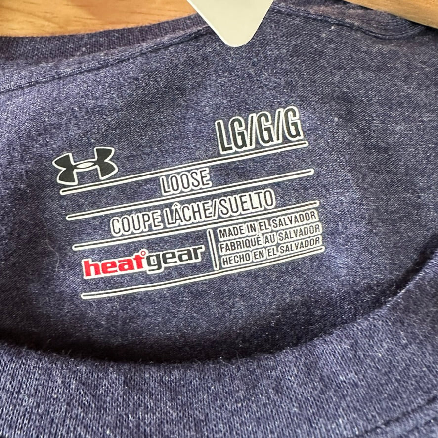 Under Armour Palm Threes Mens Large Blue T-Shirt Basketball S/S
