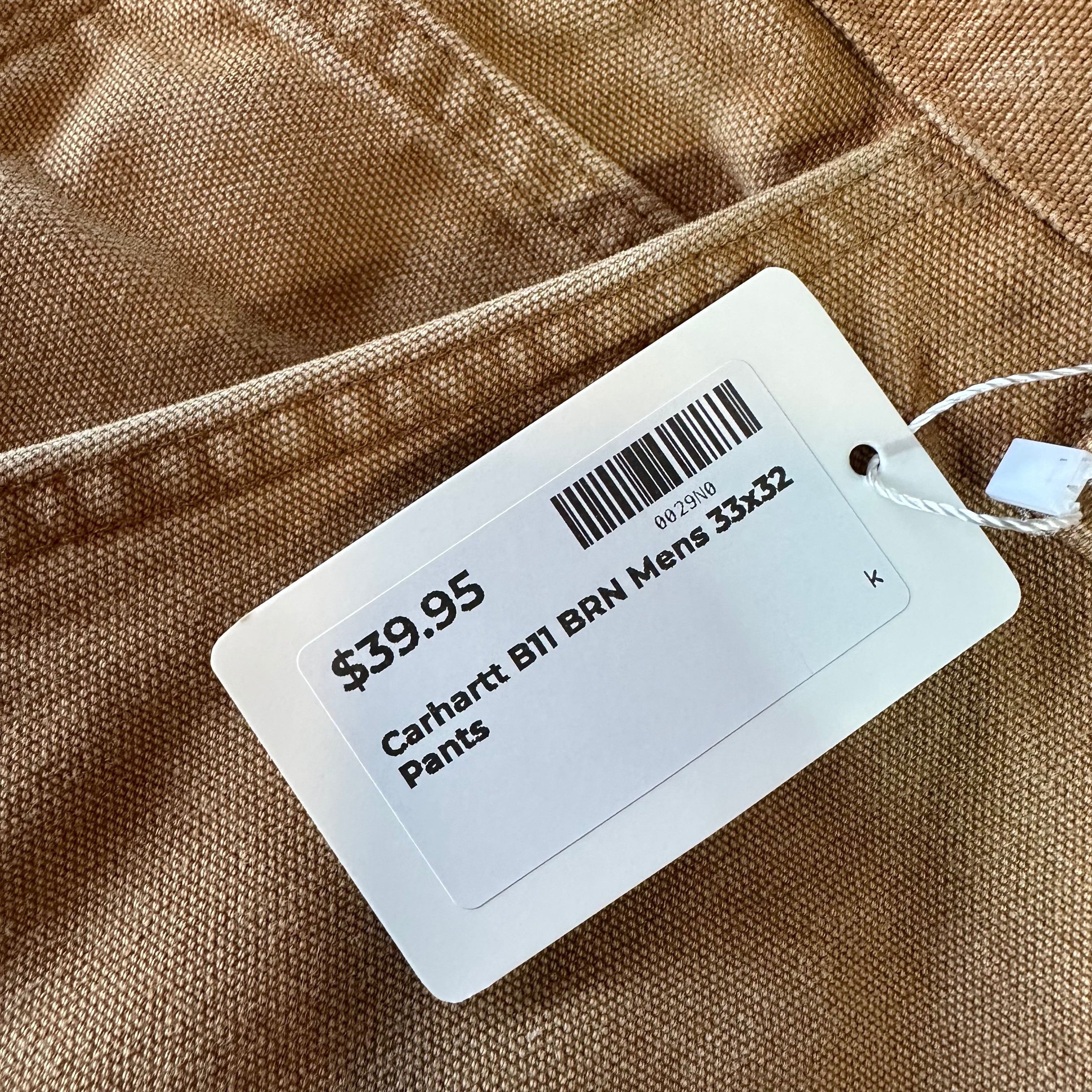 Carhartt B11 BRN Mens 33x32 Pants