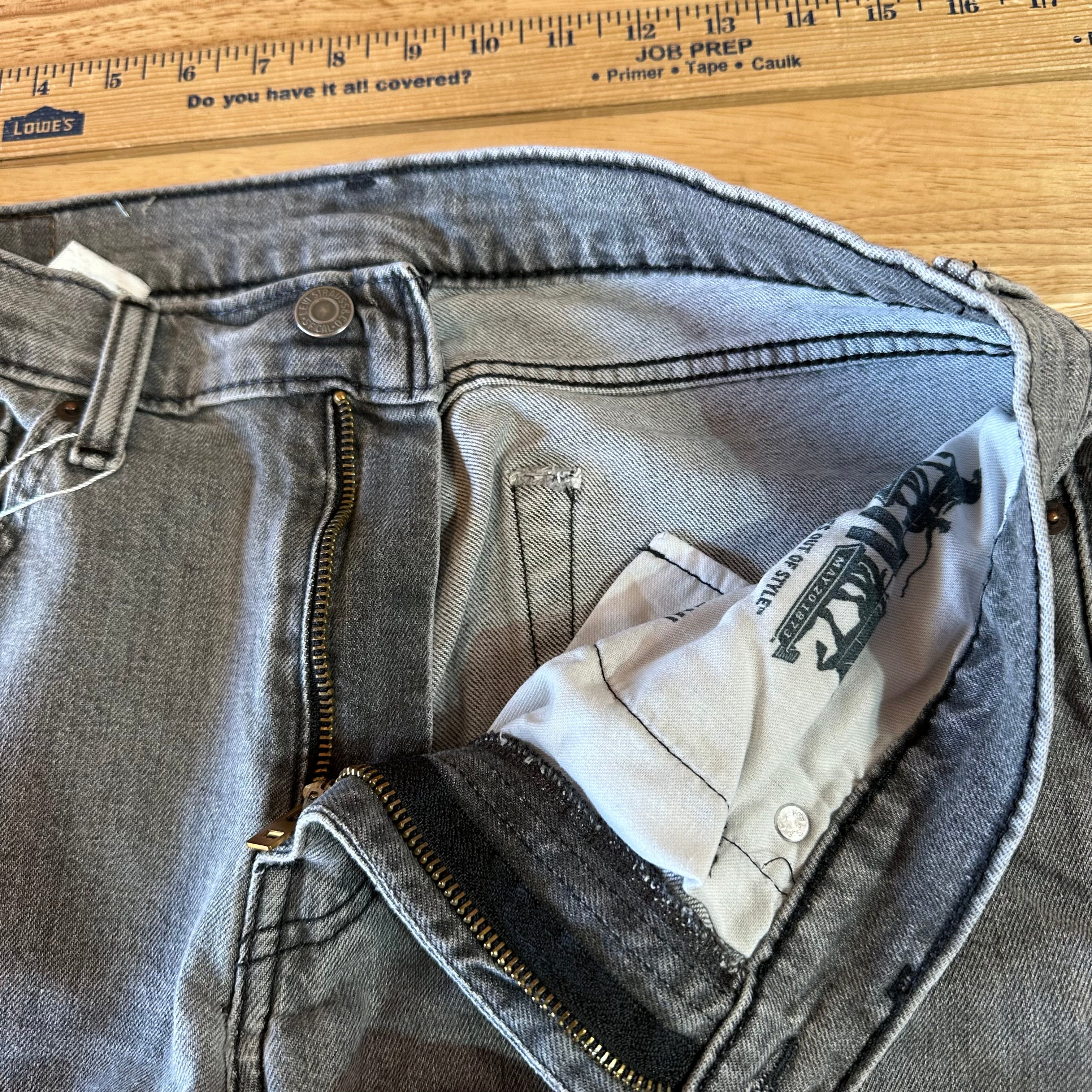 Levi's 514 Slim Straight Gray Jeans Mens 32x34