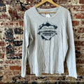 Carhartt T-Shirt Womens XL Long sleeve Work casual Gray Blue Front Logo