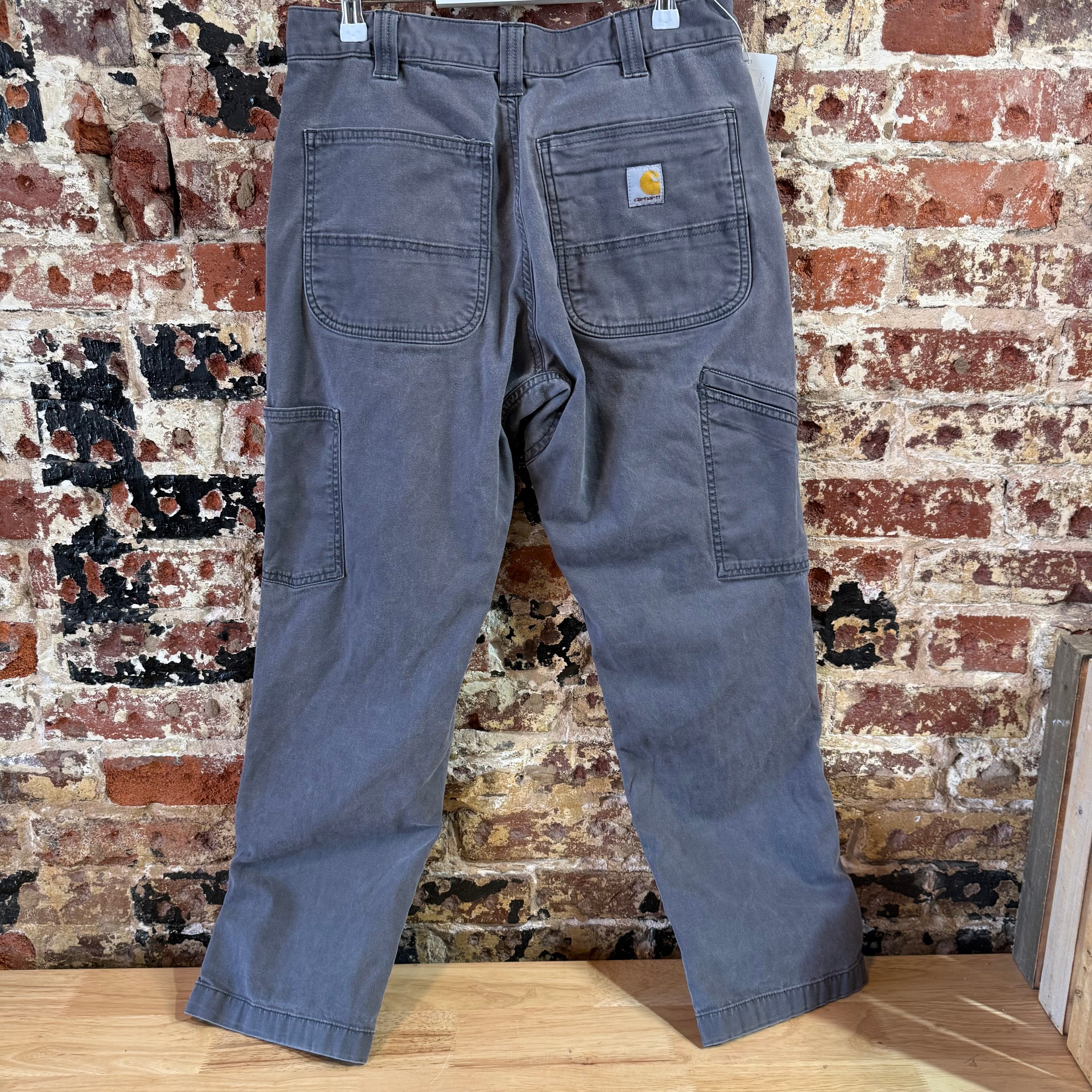 Carhartt Double Knee Gray Pants Mens 32x30