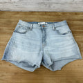 Levi's Cut Off Denim Blue Jean Shorts Womens 14-32 Distressed - 32x3"